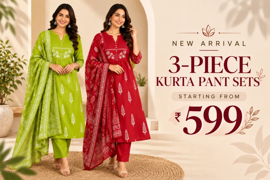 3 piece kurta pant set