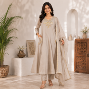 beige-embroidered-anarkali-kurta-pant-dupatta-set